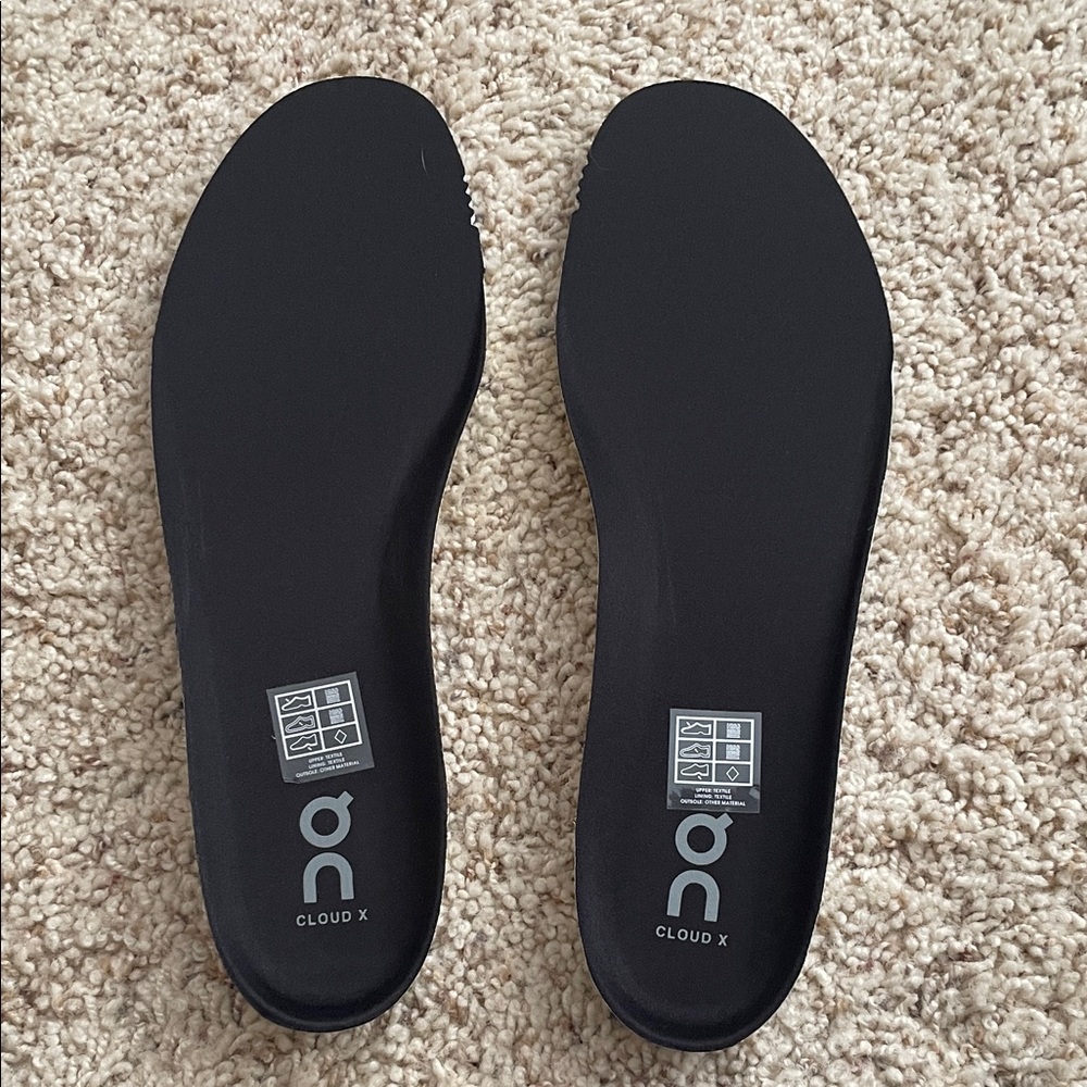 On Running Cloud X Black Insoles